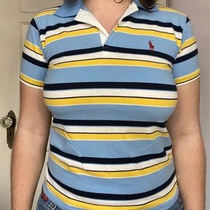 Super cute vintage striped Ralph Lauren Polo shirt!!